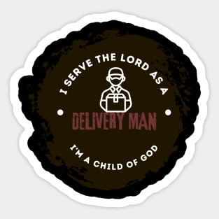 Christian job title designs - Delivery man gift Sticker